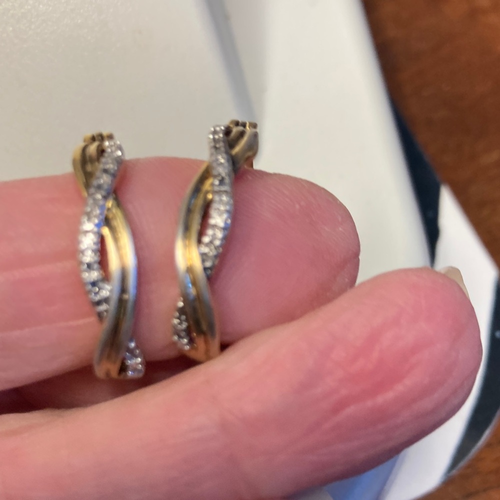 Elegant Gold and Silver Hoop Earrings
